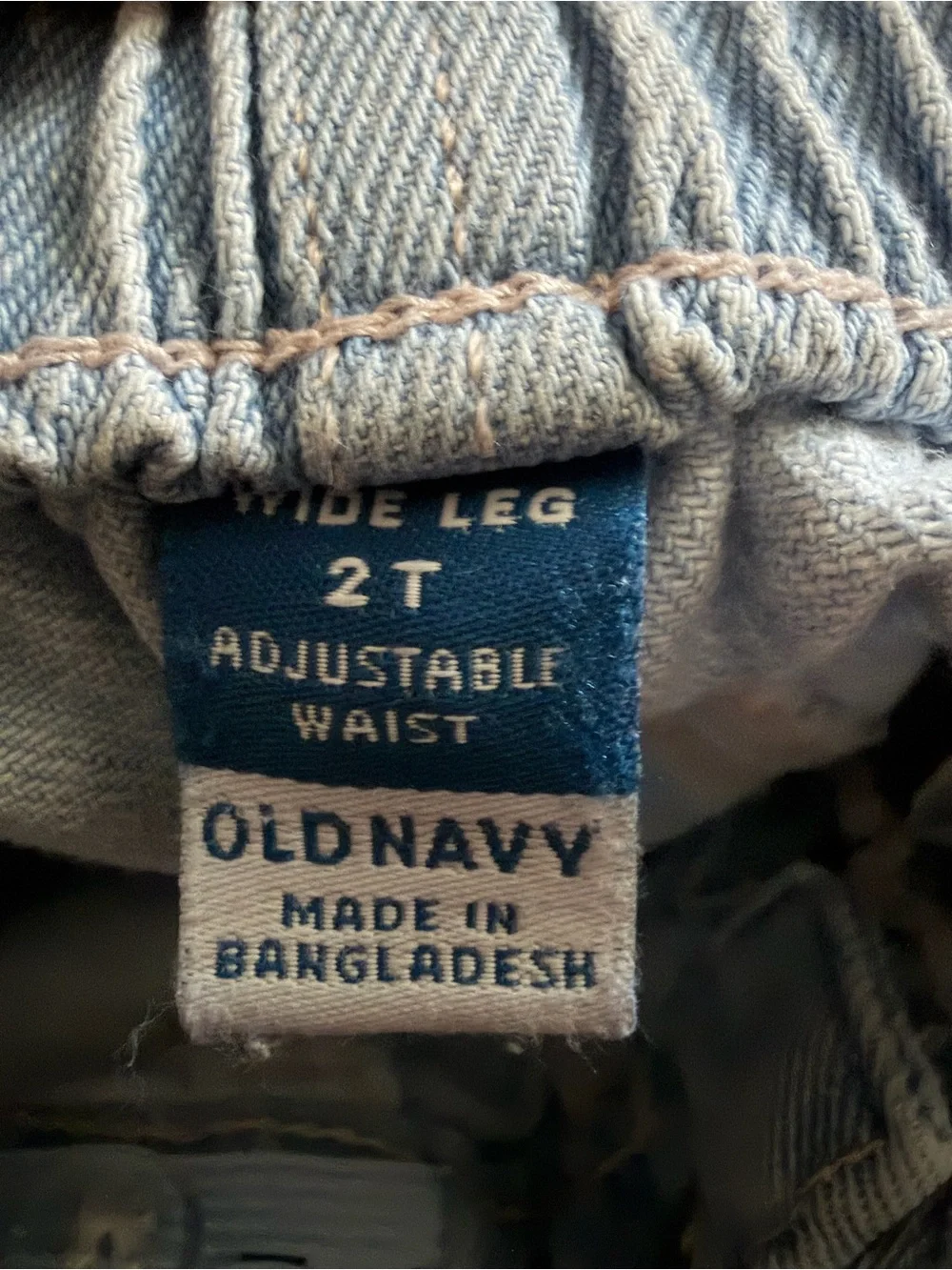 Old Navy Light Blue Denim Jeans with Pink Floral Embroidery